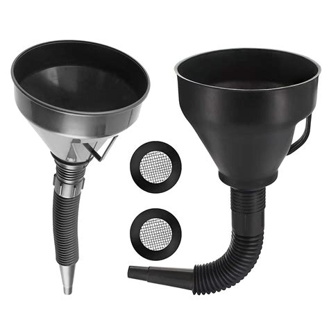 2pcs Funnel For Carplastic Large Funnels Wide Mouth With Straineroil