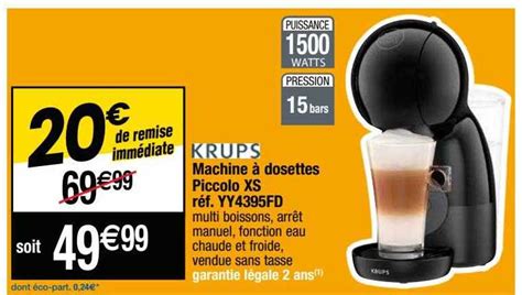 Promo Machine Dosettes Piccolo Xs Krups Chez Cora Icatalogue Fr