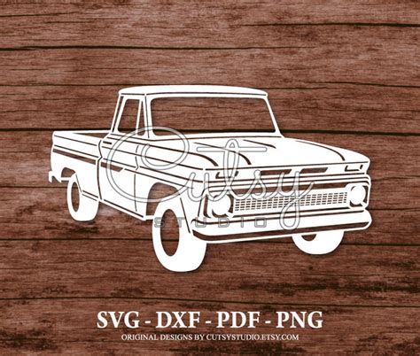 Svg Chevy C10 1965 1966 Pickup Truck Silhouette Cut Files Etsy