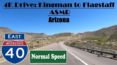 4K Drive Kingman To Flagstaff ASMR I 40 East Interstate 40 East