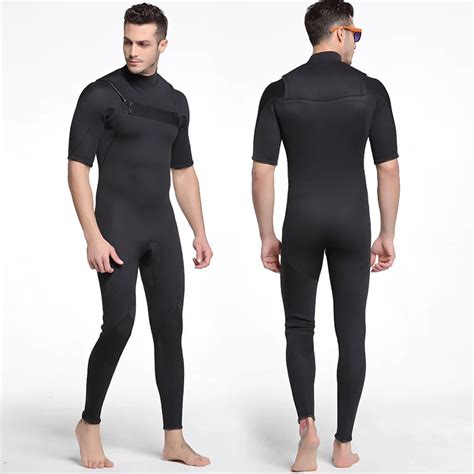 Sbart New 3mm Neoprene Mens Wetsuit Black Chest Zip Suit One Piece