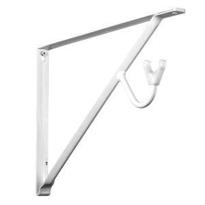 Everbilt 10 In X 3 4 In White Shelf And Rod Bracket HD 0045 WT The