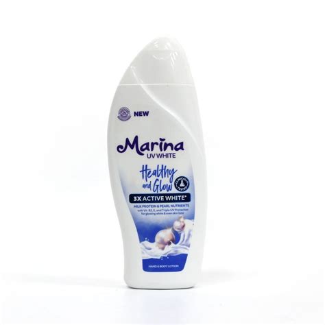 Jual Marina UV White Healthy And Glow Handbody Lotion 185 Ml Shopee