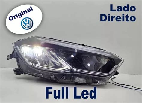 Farol Volkswagen Novo Polo 2023 2024 Dir Original Full Led