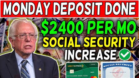 Monday Deposit Done Per Mo Direct Deposits For All Social