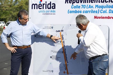 El Ayuntamiento De M Rida Mejora Importante Vialidad En Un Punto De La