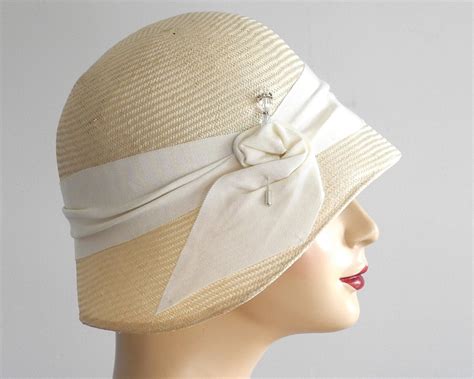 Straw Cloche Hat Women Bridal Spring Fashion By KatarinaHats