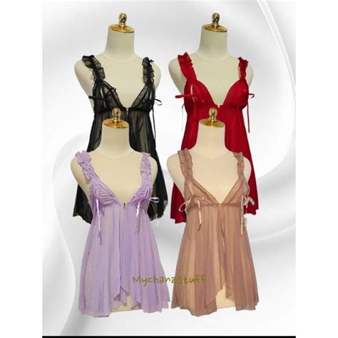 Jual Mychanz Lingerie Transparan Free Gstring Model Open Crocth Baju Dinas Malam Seserahan