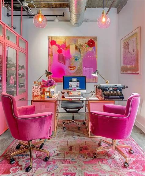 Pin by Misha Alexis on Décors Multicolores in 2024 Pink office