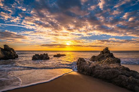 Malibu Fine Art Photogaphy Nikon D850 Colorful Clouds Sunset Fine Art California Coast Beach