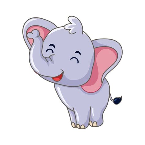 Lindo elefante de dibujos animados imágenes de stock de arte vectorial