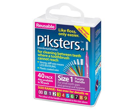 Piksters Interdental Brushes 40pk Size 1 Nz