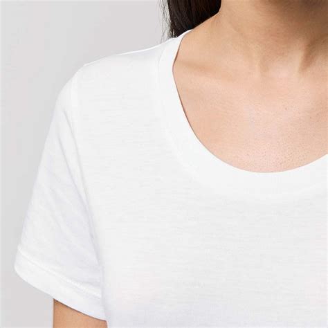 Basic Damen T Shirt In Wei Bio Baumwolle Grundstoff Net