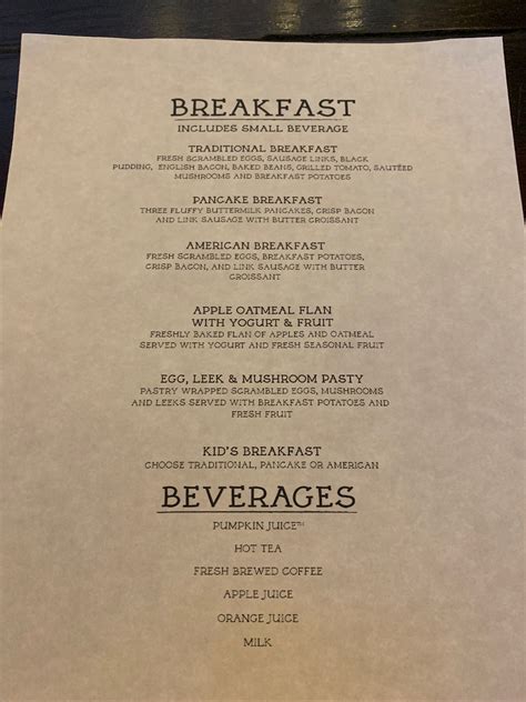 The Leaky Cauldron- Allergy Friendly Breakfast - Mouse Ear Memories