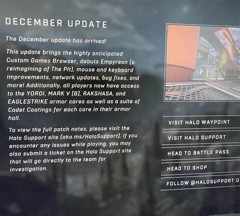 December Update Summary Rhalo