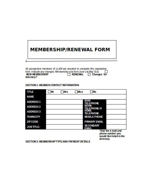 Membership Application 8 Examples Format How To Check Pdf