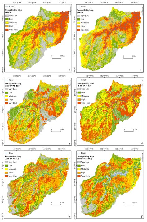 Flood Susceptibility Maps Derived From A Individual Ebf B Download Scientific Diagram