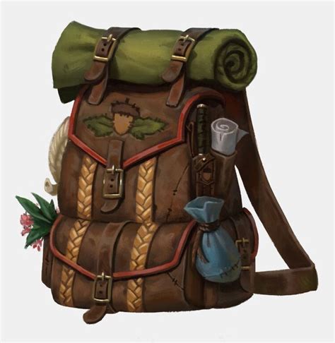 Pin by Scott Barman on Packs | Backpack art, Fantasy concept art, Adventure bags