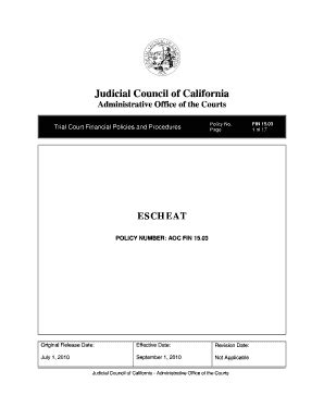 Fillable Online Courts Ca Escheat California Courts State Of