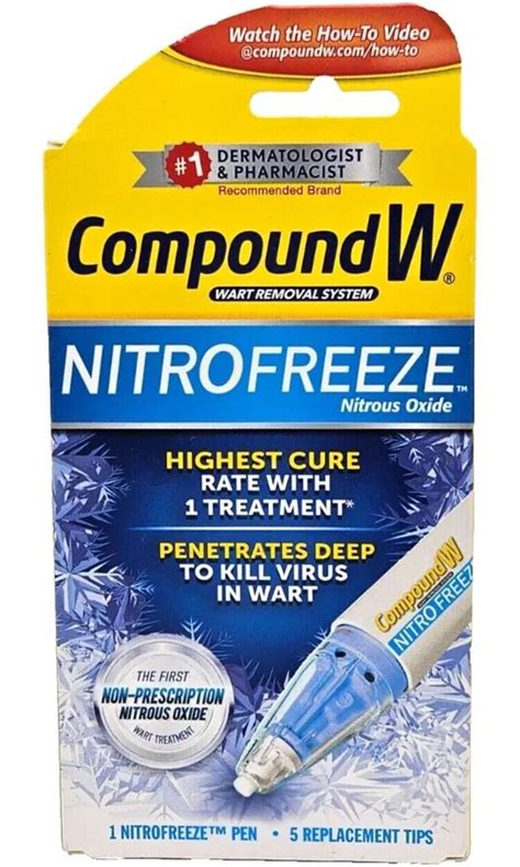 Compound W Wart Removal System Nitro Freeze 1 Pen 5 Tips Penetrates