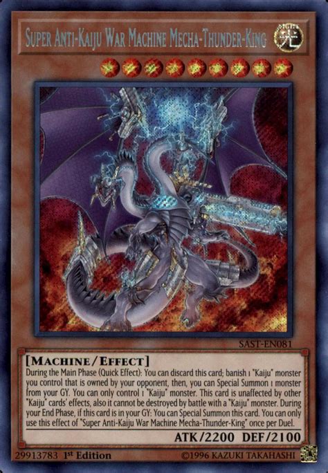 Yugioh Savage Strike Single Card Secret Rare Super Anti Kaiju War