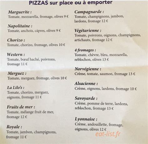 Lilo S Pizza Pouilly Sous Charlieu Menu Et Photos