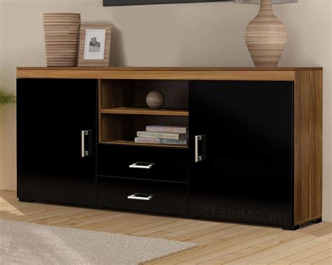 The Best Walnut And Black Gloss Tv Units