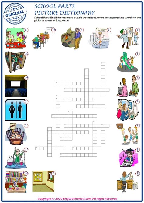 Elementary Crossword Puzzle Worksheets
