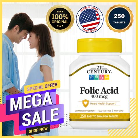 St Century Folic Acid Supplement For Men And Women Mcg Easy