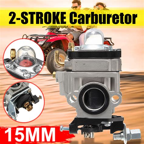 2 Stroke 43cc 47cc 49cc 50cc Carburetor Carb 15mm For ATV Go Kart Dirt Bike