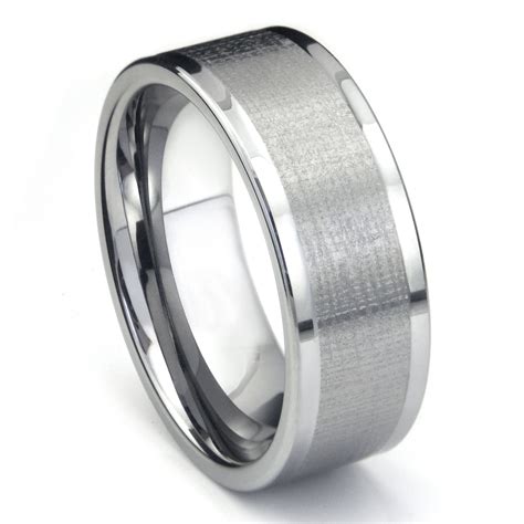 Tungsten Carbide 9mm Di Seta Finish Wedding Band Ring