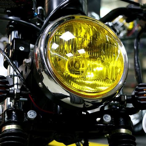 12V Motorrad Scheinwerfer retro Jahrgang Runde Scheinwerfer Lampen Für