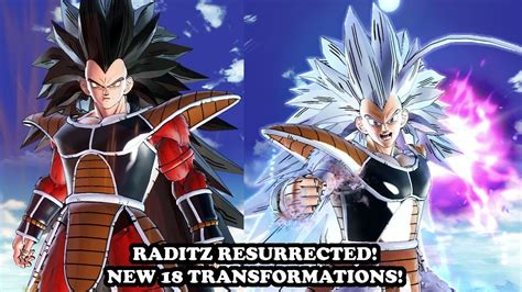 Ultra Instinct Ssj5 Raditz 18 New Transformations Revenge Time Dragon Ball Xenoverse 2 Mods