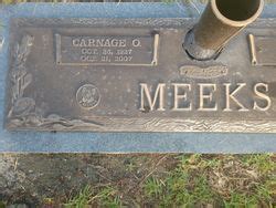 Carnage Olin Meeks M Morial Find A Grave