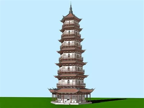 Ancient Chinese Buddhist Pagoda Free 3d Model Max Open3dmodel