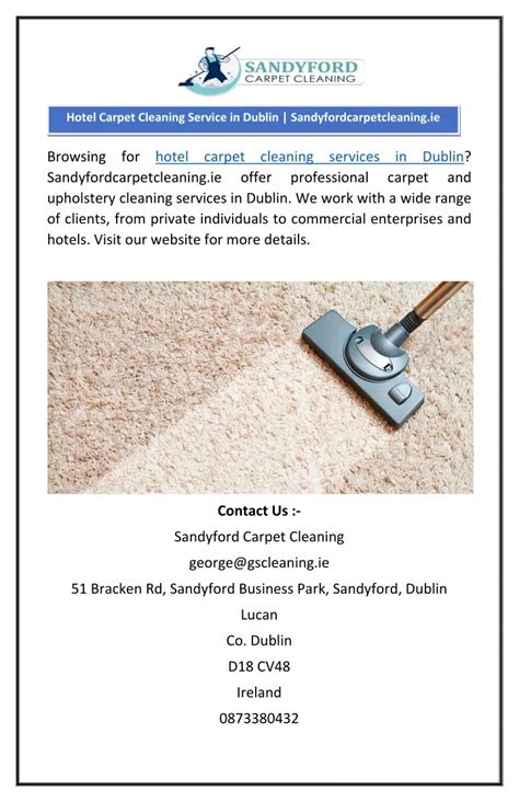 Ppt Hotel Carpet Cleaning Service In Dublin Sandyfordcarpetcleaning