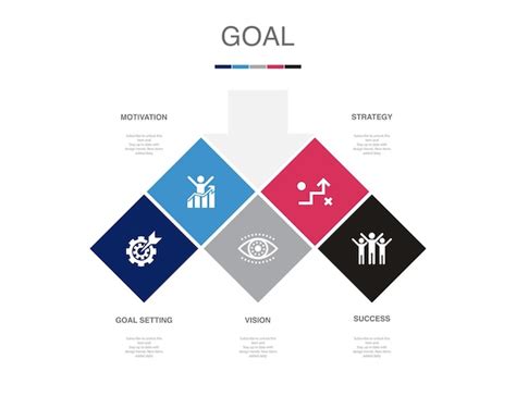 Premium Vector Goal Setting Motivation Vision Strategy Success Icons