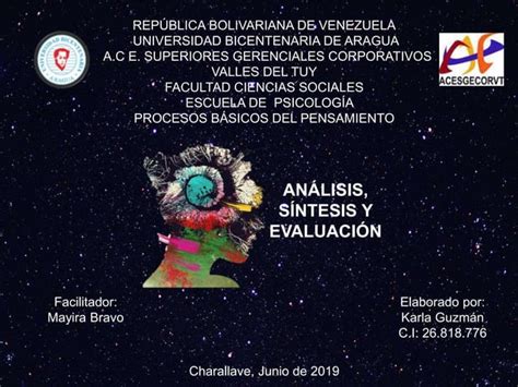 Análisis Síntesis Y Evaluación Ppt