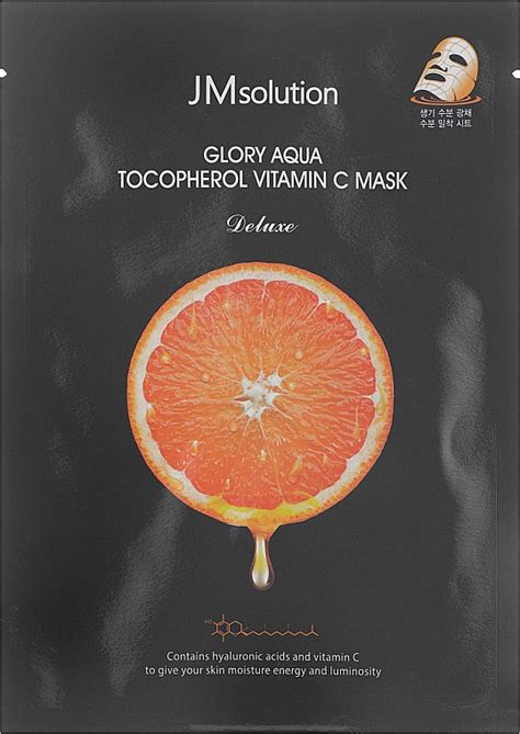 Masque Tissu La Vitamine C Pour Visage Jmsolution Glory Aqua