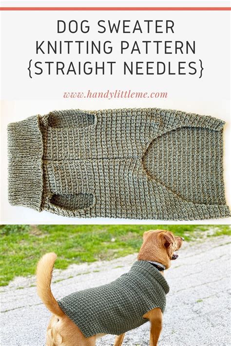 Free Dog Sweater Knitting Pattern Straight Needles In 2024 Knitting