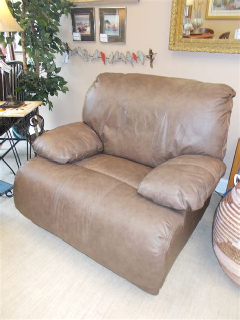 ASHLEY Leather Recliner; 43" x 38" x 38" | Upscale Resale Furnishings ...