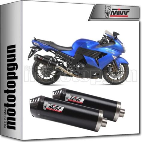 Mivv Pot D Echappement Homologue Cat Oem Oval Noir C Kawasaki Zzr