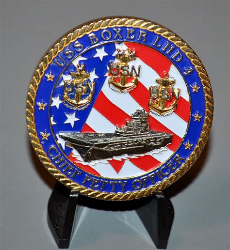 Usn Navy Uss Boxer Lhd Chief Petty Officers Cpo Challenge Coin Ebay