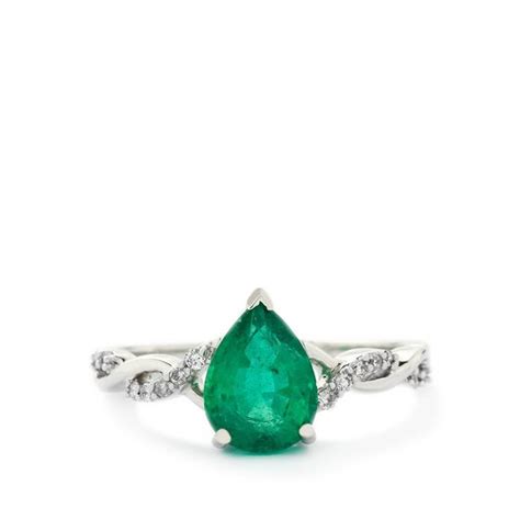 Zambian Emerald Diamond Tomas Rae Ring Gemporia Zambian Emerald