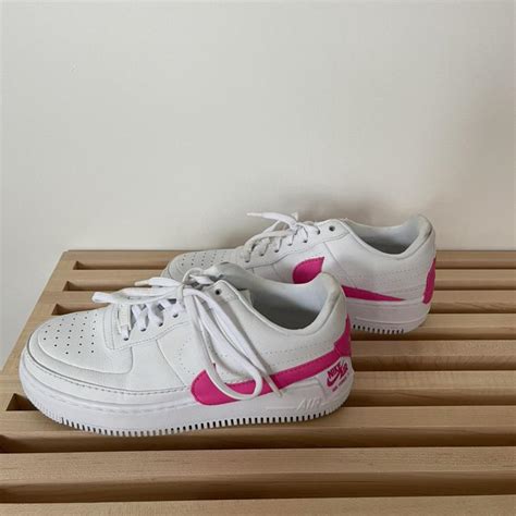 Nike Air Force One Pink Accent Barely Worn In Great Depop