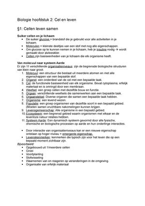 Samenvatting Biologie Hoofdstuk 4 Vwo 4 Methode Nectar Biologie