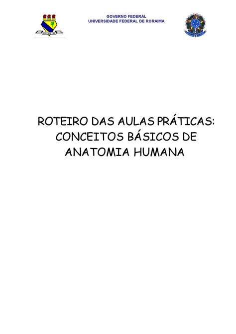 Roteiro De Aulas Pr Ticas De Anatomia By Juscazev Issuu