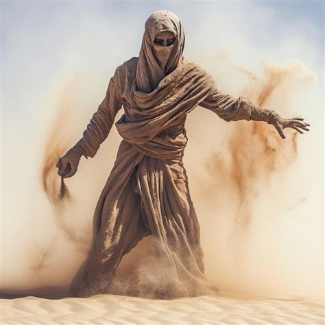 Premium Photo Legend Of The Sand Walker Morphing To Sand And Dust