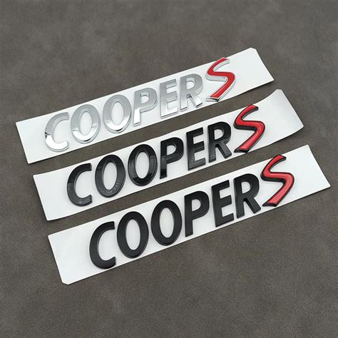 3d Abs Logo Cooper S Emblem Letters Car Trunk Badge Decal Cooper S