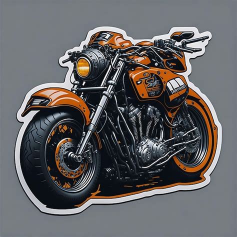 Premium Ai Image Bike Stickers Vector